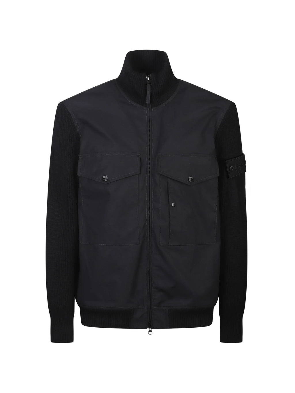 STONE ISLAND Flap-pocket Panelled Jacket Black