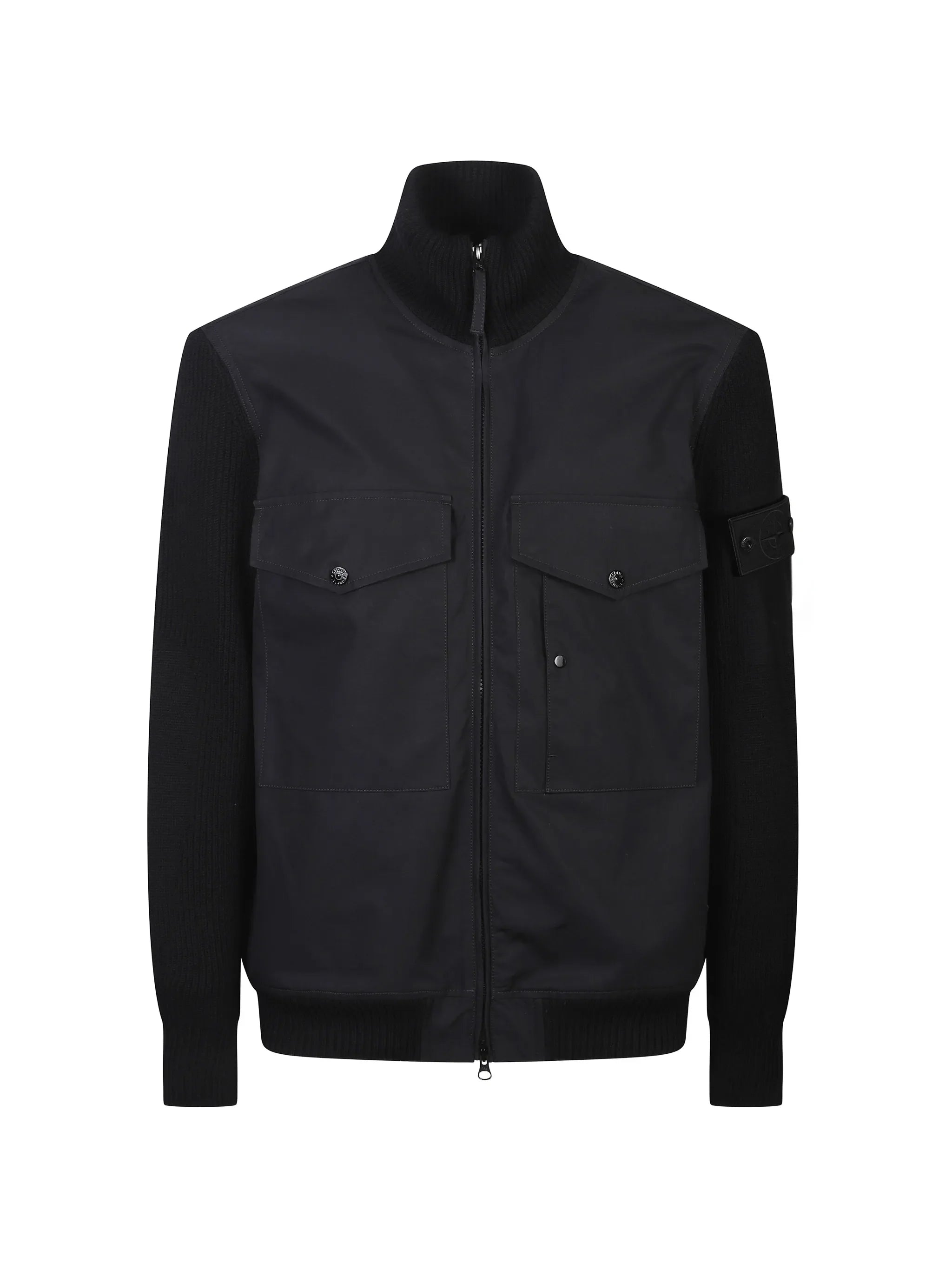 STONE ISLAND Flap-pocket Panelled Jacket Black
