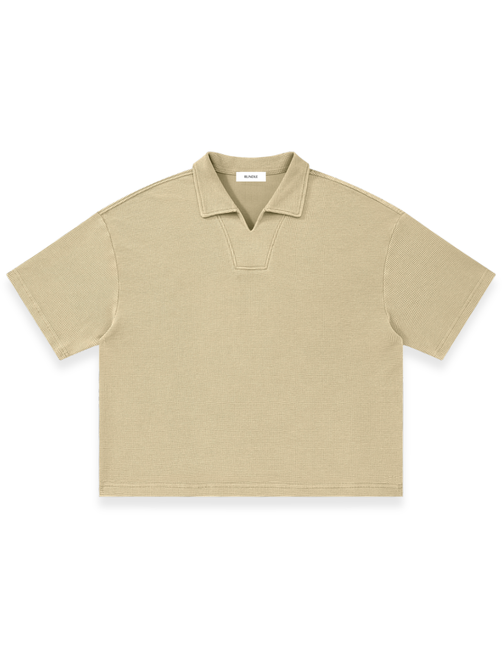 RUNDLE L'Enova Boxy Polo Shirt Tan