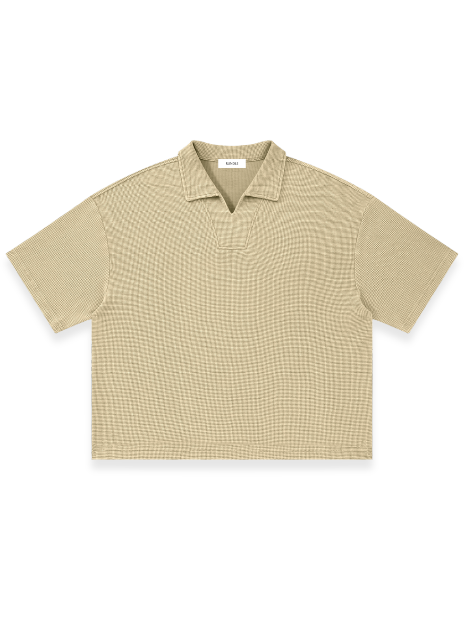 RUNDLE L'Enova Boxy Polo Shirt Tan