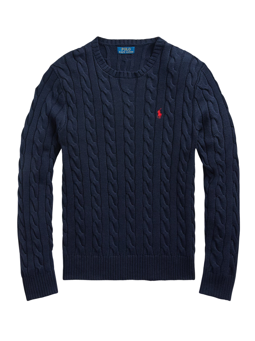 RALPH LAUREN Cable-Knit Cotton Jumper Hunter Navy
