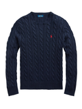 RALPH LAUREN Cable-Knit Cotton Jumper Hunter Navy