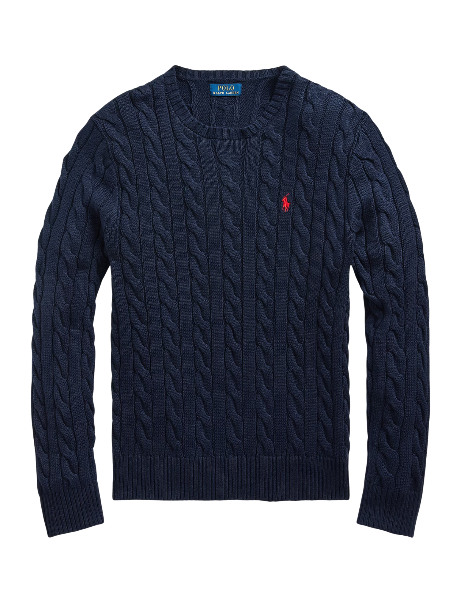RALPH LAUREN Cable-Knit Cotton Jumper Hunter Navy