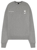 WHITE NOISE Twin Logo Cotton Sweatshirt Grey