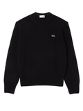 LACOSTE Carded Wool Crew Neck Sweater Black