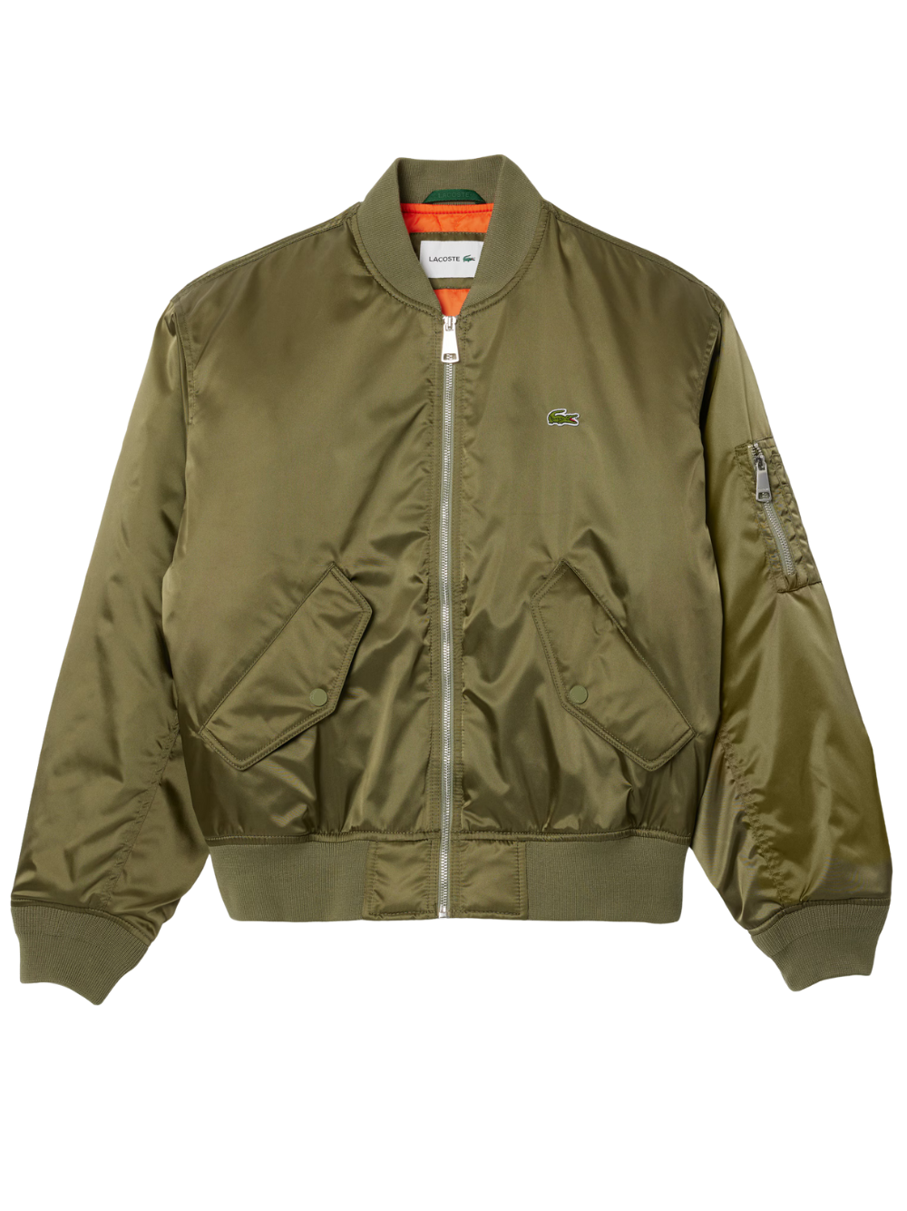 LACOSTE Water-Repellent Padded Bomber Jacket Green