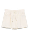 MONCLER WOMEN Embroidered Mini Skirt White