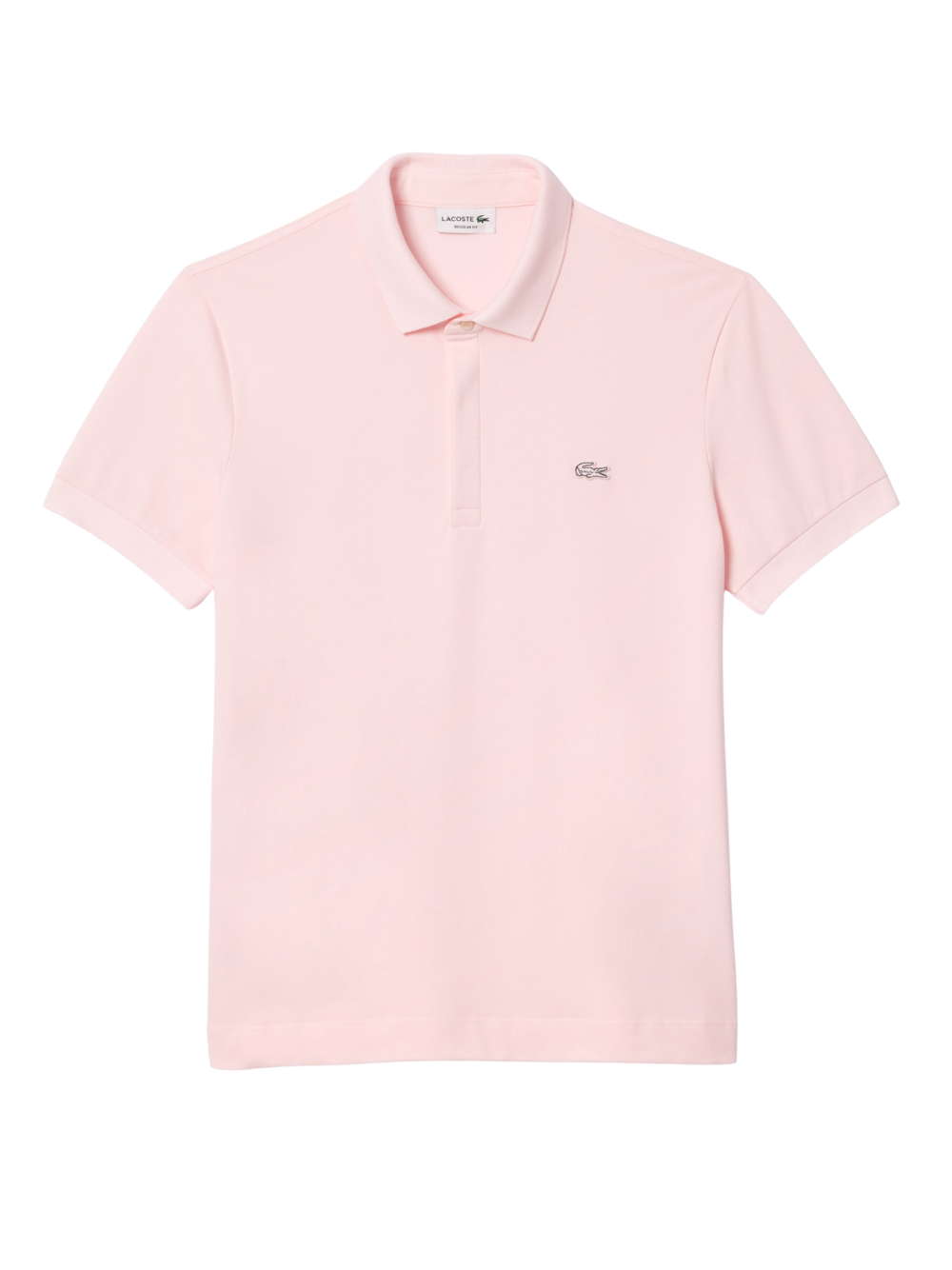 LACOSTE Regular Fit Paris Stretch Piqué Polo Shirt Light Pink