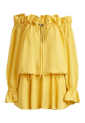 RALPH LAUREN WOMENS Off-the-Shoulder Crepe Dress Collegiate Yellow