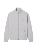 LACOSTE Double Face Jersey Zipped Sweatshirt Light Grey