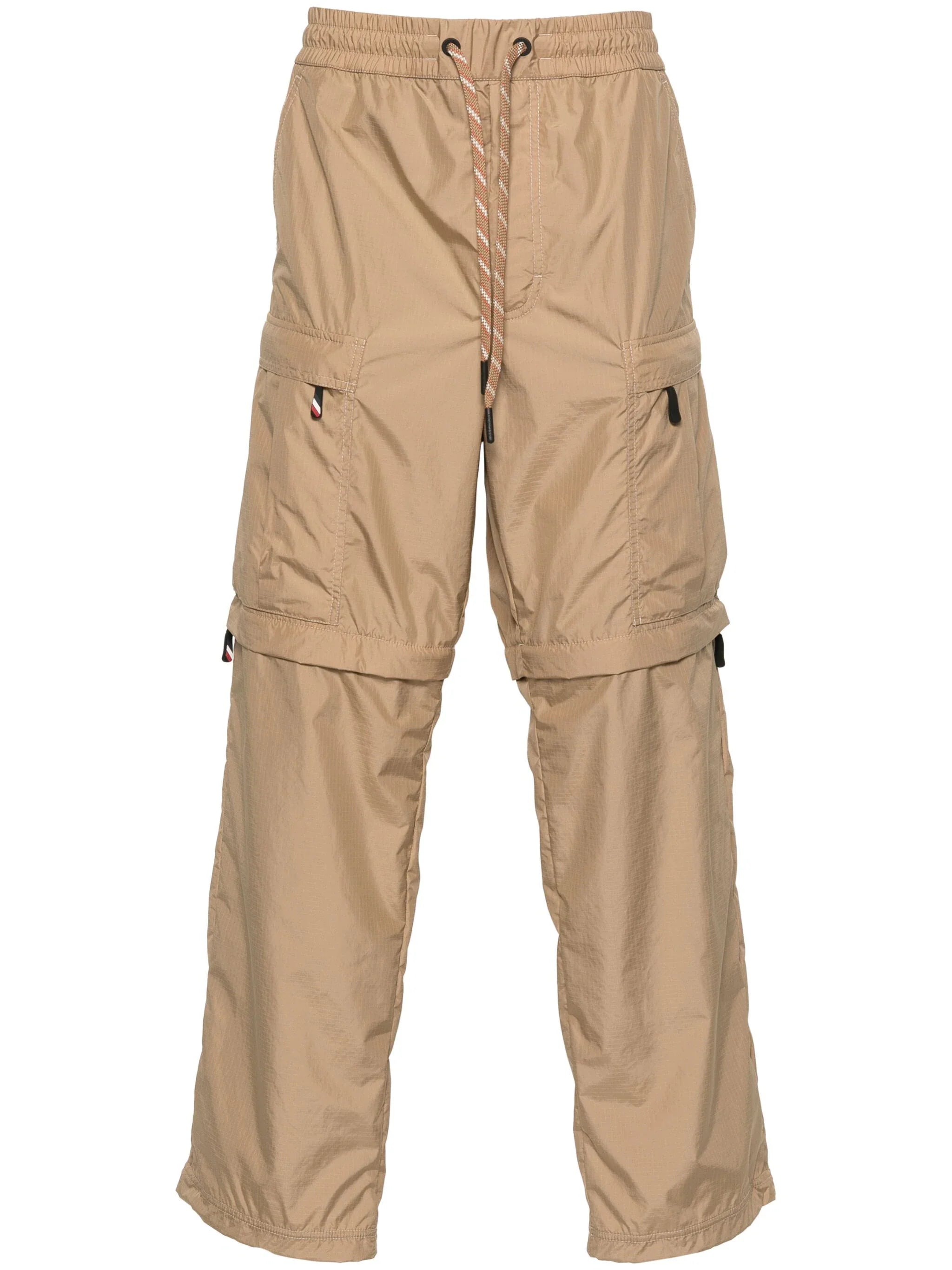 MONCLER GRENOBLE Ripstop Straight Trousers Beige