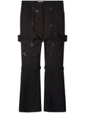 OFF-WHITE WOMEN Buckle Cargo Zip Pants Black