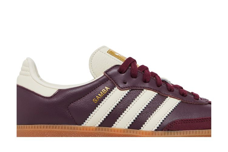 adidas Samba OG Maroon Gold Metallic (Women's)