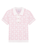 CASABLANCA WOMEN Optic Drop Polo Shirt Pink