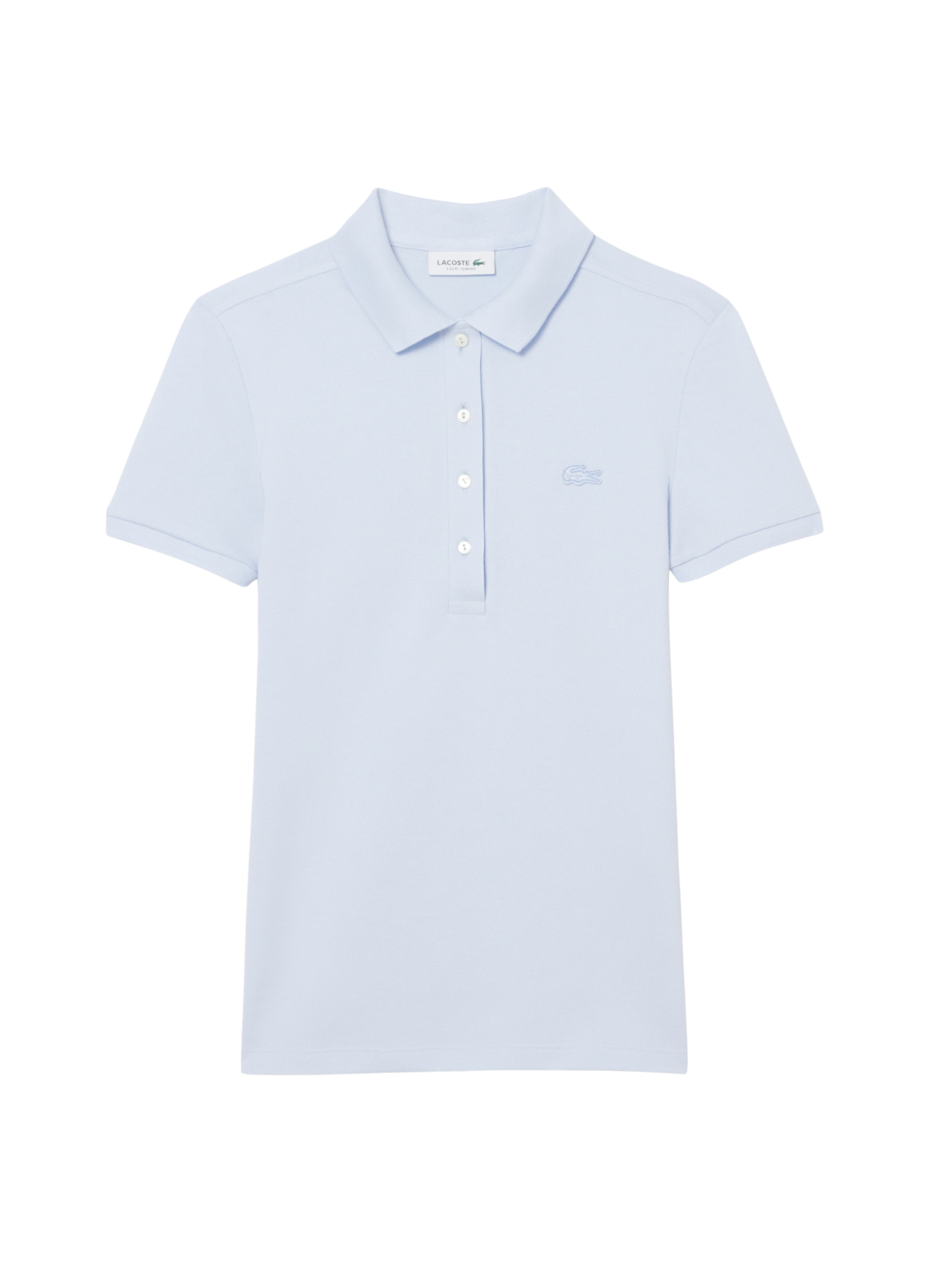 LACOSTE WOMEN L.12.D Slim Fit Stretch Piqué Polo Shirt Light Blue