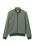 LACOSTE Paris Zip-Up Jacquard Track Jacket Green