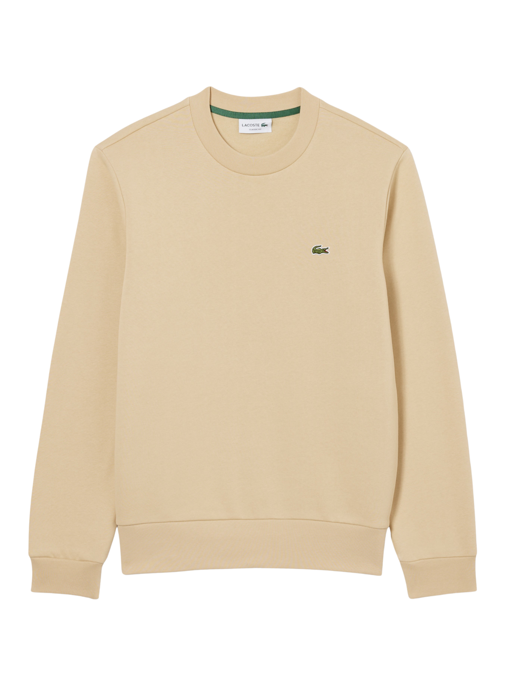 LACOSTE Fleece Crew Neck Sweatshirt Beige