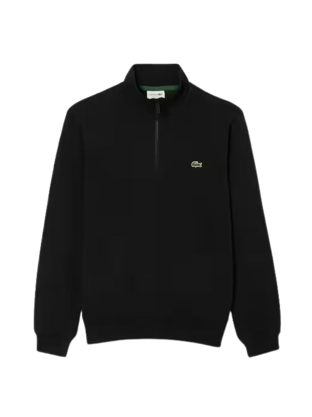 LACOSTE High Neck Zipped Fleece Sweatshirt Black