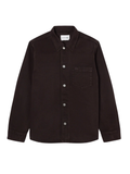 LACOSTE Oversized Denim Overshirt Brown