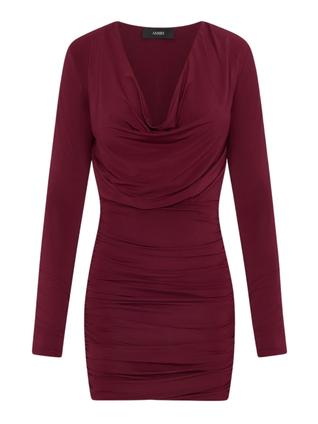 AMIRI WOMEN Cowl Neck Mini Dress Wine