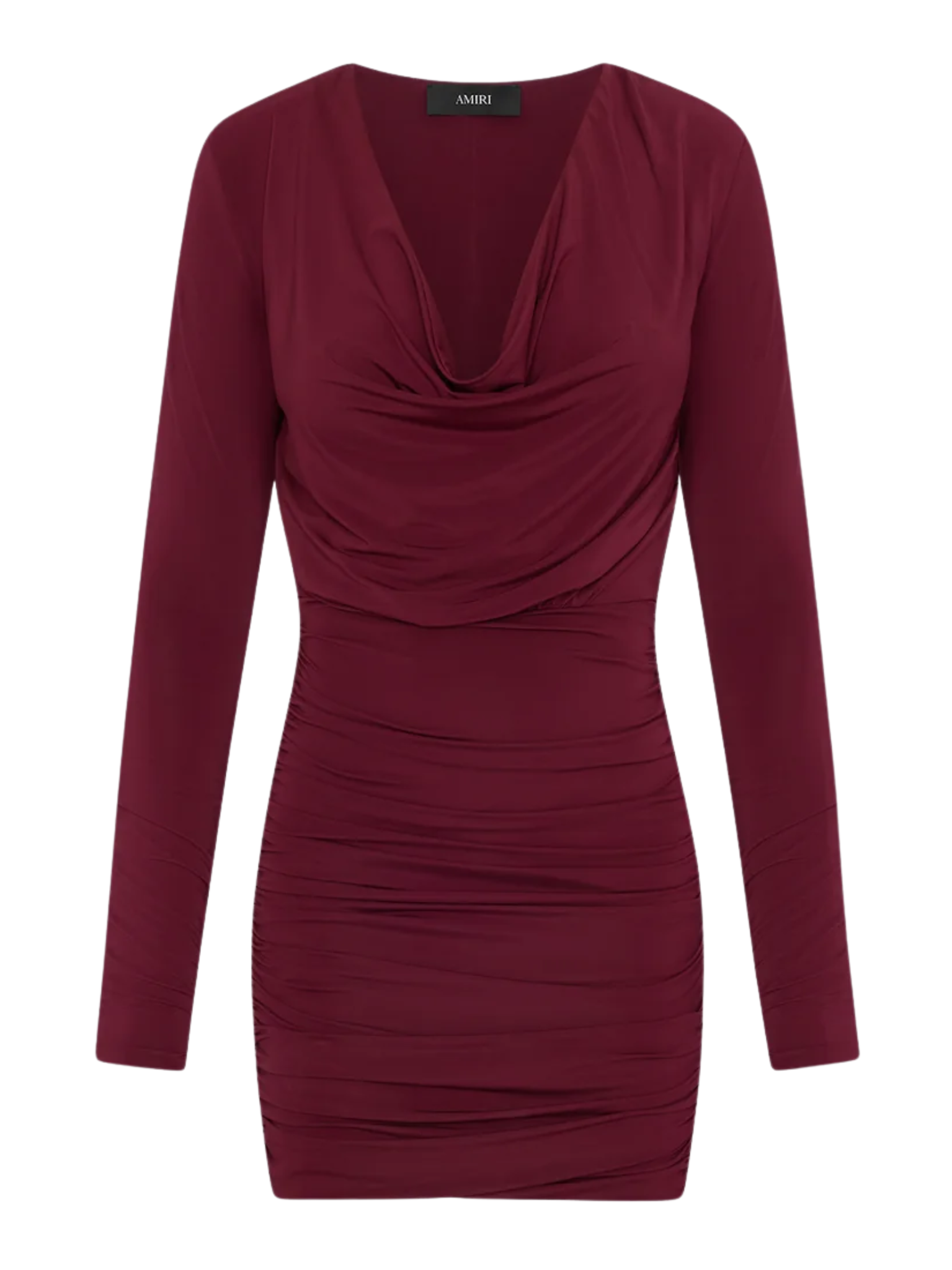 AMIRI WOMEN Cowl Neck Mini Dress Wine