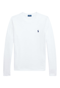 RALPH LAUREN WOMENS Classic Fit Jersey Long-Sleeve Tee White