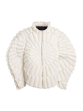 RAXXY 3D Down-Filled Diamond Puffer Jacket Pearl White