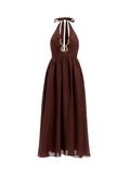 BARDOT WOMEN Cavarly Ramie Halter Dress Chocolate