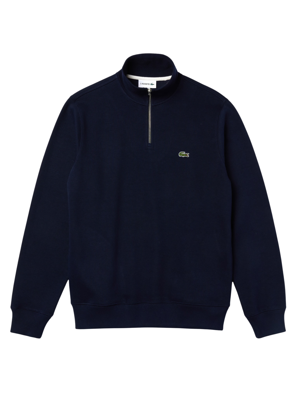 LACOSTE Zip-Up High Neck Interlock Sweatshirt Midnight Blue