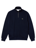 LACOSTE Zip-Up High Neck Interlock Sweatshirt Midnight Blue