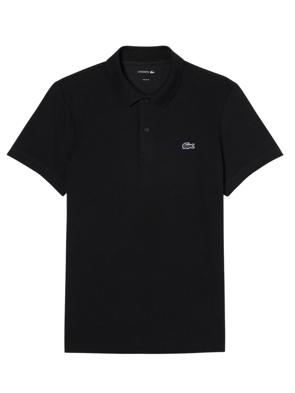 LACOSTE Regular Fit Cotton Polyester Blend Polo Shirt Black