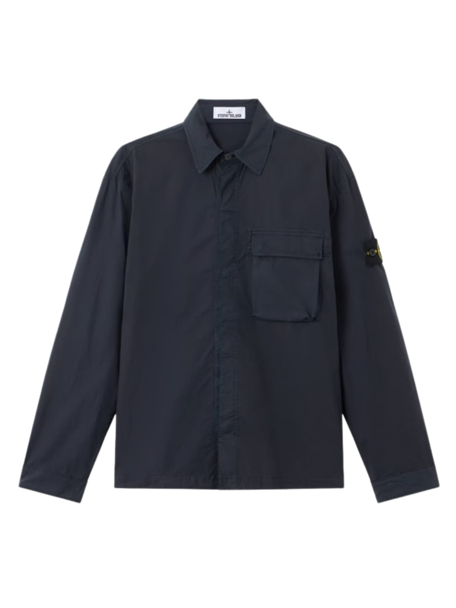 STONE ISLAND Stretch Cotton Tela 'Paracadute' Overshirt Navy Blue