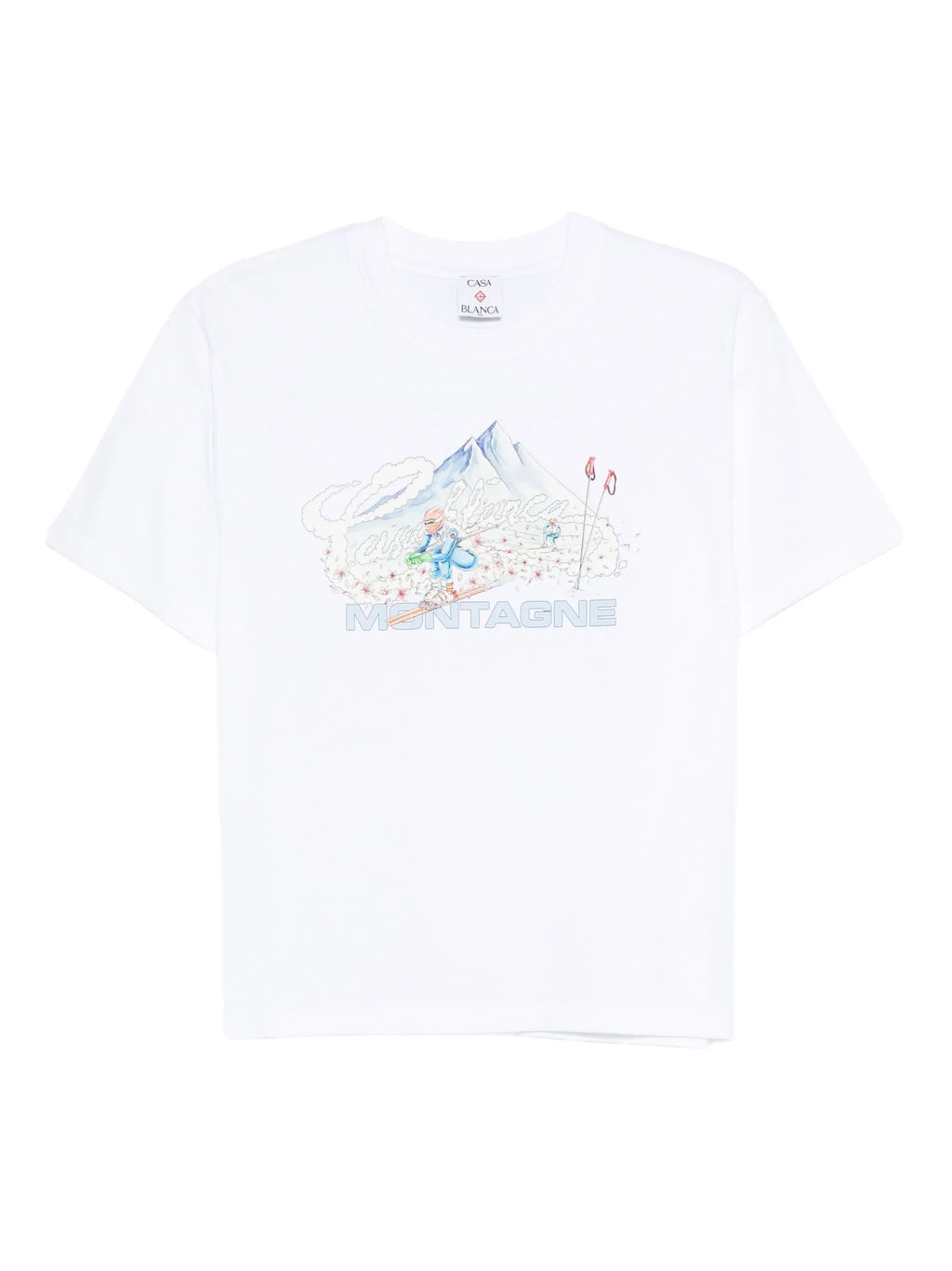 CASABLANCA WOMEN Ski Printed T-shirt White