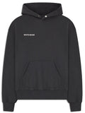 WHITE NOISE Branded Graphic Cotton Hoodie Black