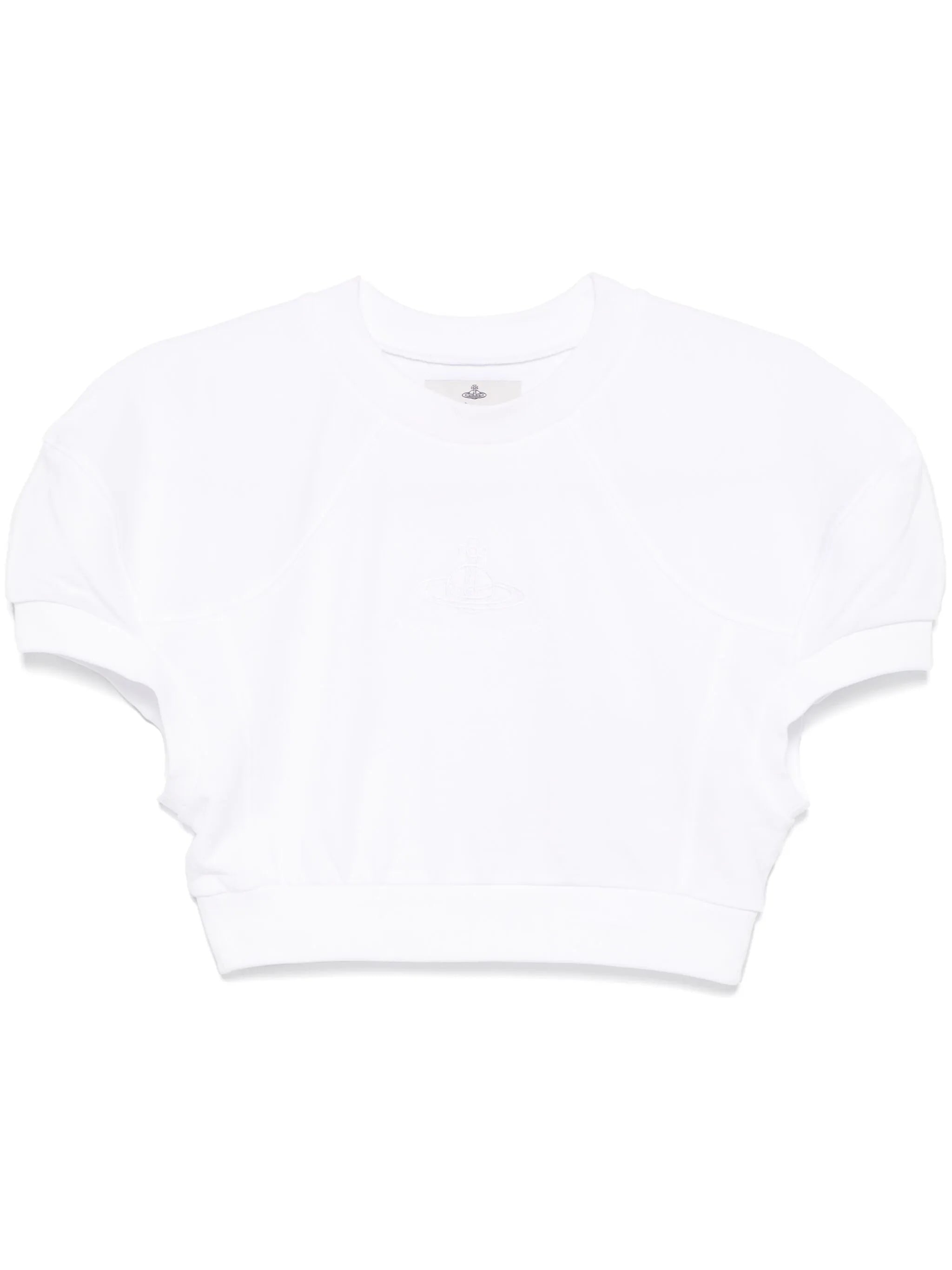 VIVIENNE WESTWOOD WOMEN Cropped Football Sweatshirt White