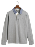 GANT Chambray Collar Heavy Rugger Grey Melange