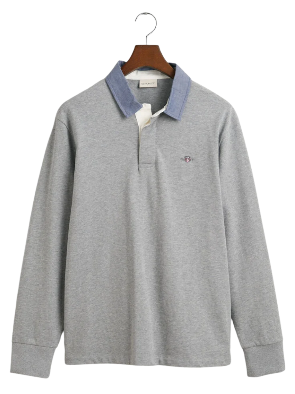 GANT Chambray Collar Heavy Rugger Grey Melange
