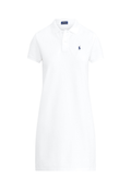 RALPH LAUREN WOMENS Cotton Mesh Polo Dress White