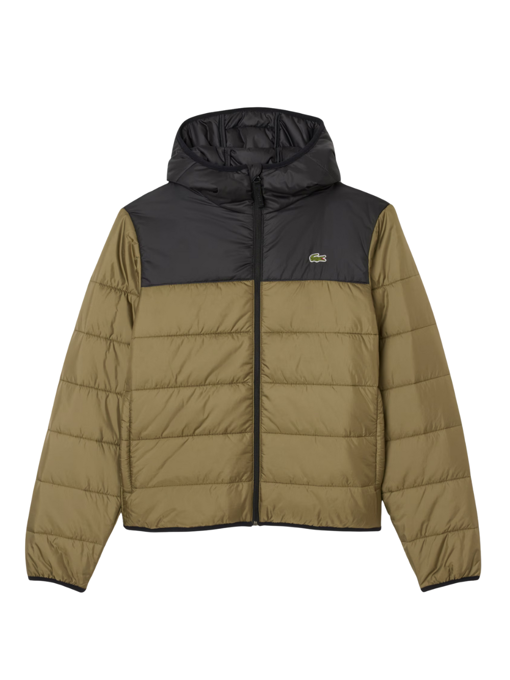 LACOSTE Water-Repellent Quilted Puffed Jacket Green