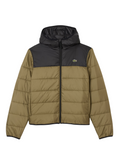 LACOSTE Water-Repellent Quilted Puffed Jacket Green