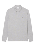 LACOSTE Regular Fit Paris Stretch Piqué Polo Shirt Light Grey