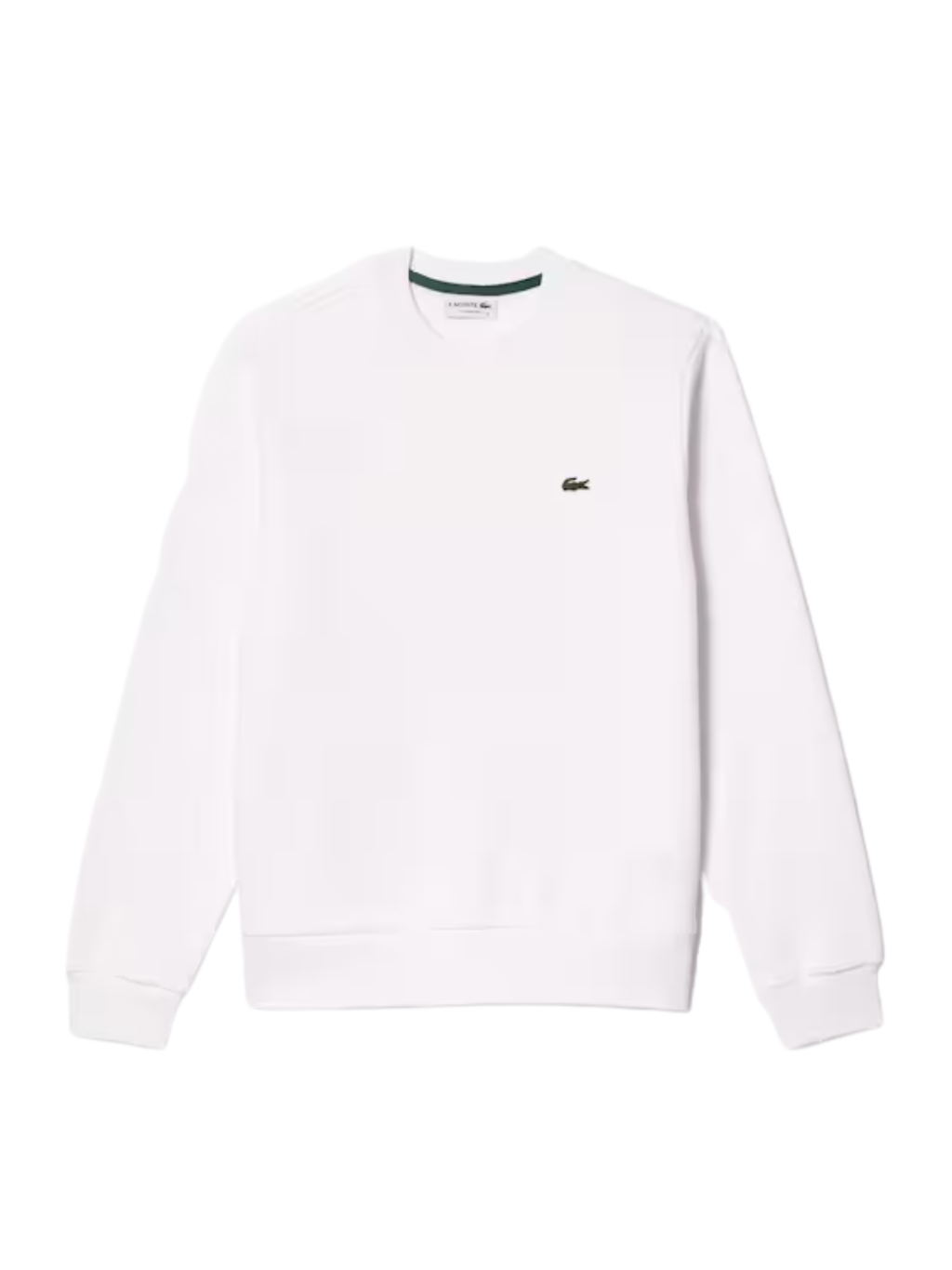 LACOSTE Fleece Crew Neck Sweatshirt White