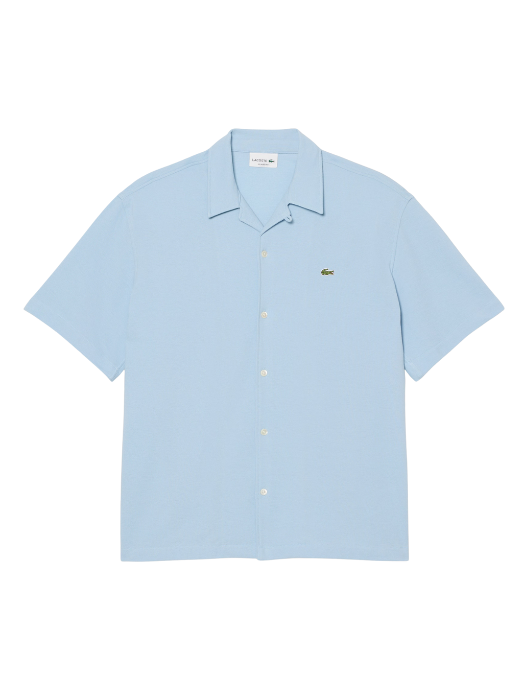 LACOSTE Relaxed Fit Short Sleeved Piqué Shirt Light Blue