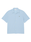 LACOSTE Relaxed Fit Short Sleeved Piqué Shirt Light Blue
