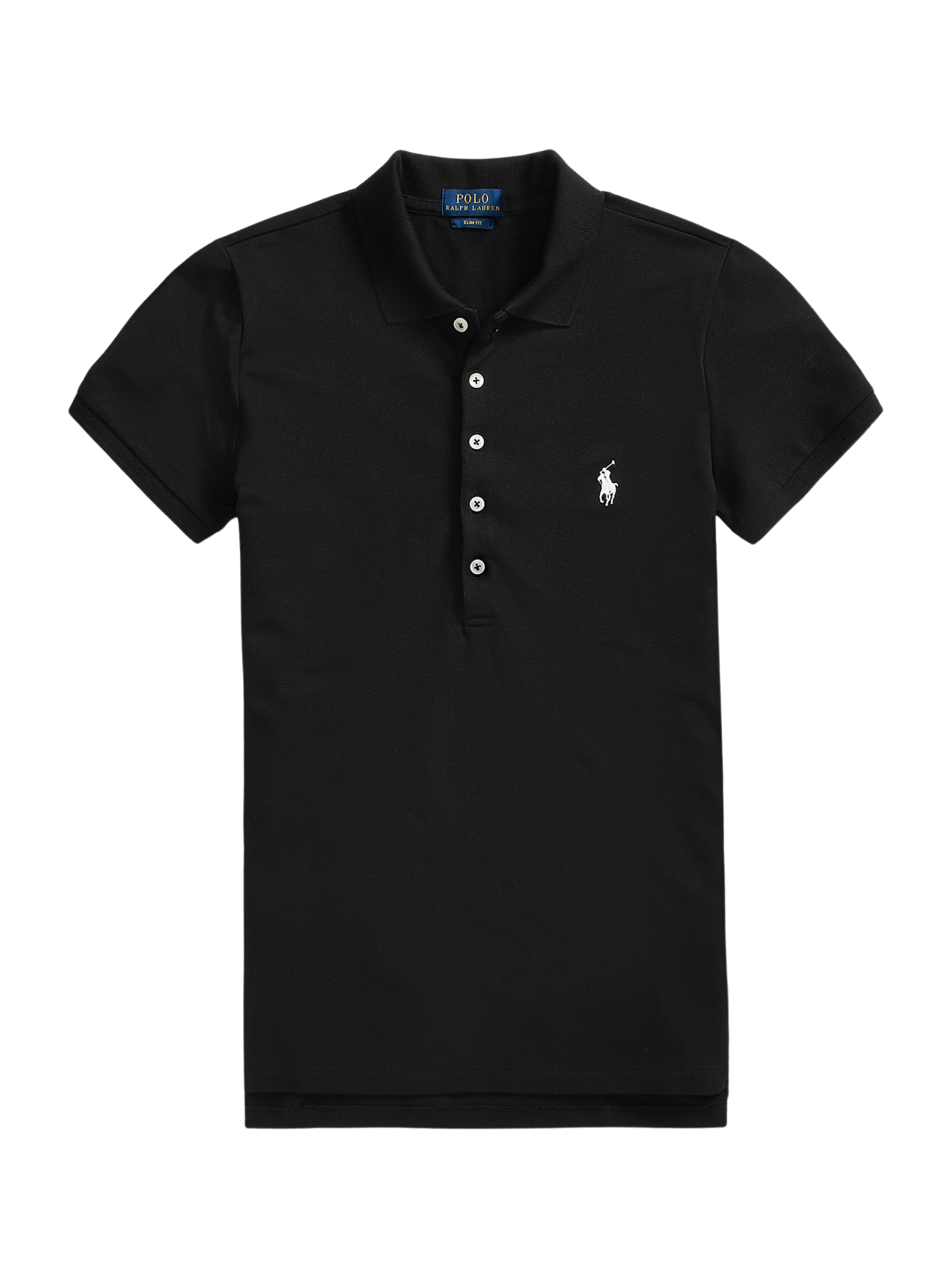 RALPH LAUREN WOMEN Slim fit Stretch Polo Shirt Black
