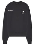 WHITE NOISE Twin Logo Cotton Sweatshirt Black
