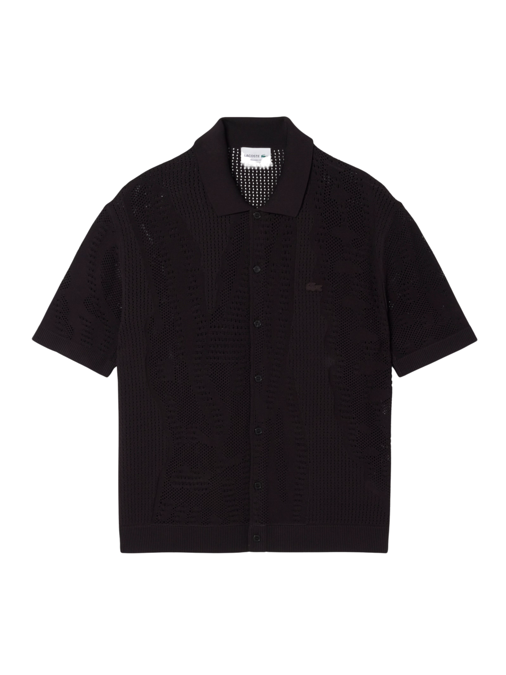 LACOSTE Lacy Knit Crocodile Shirt Brown