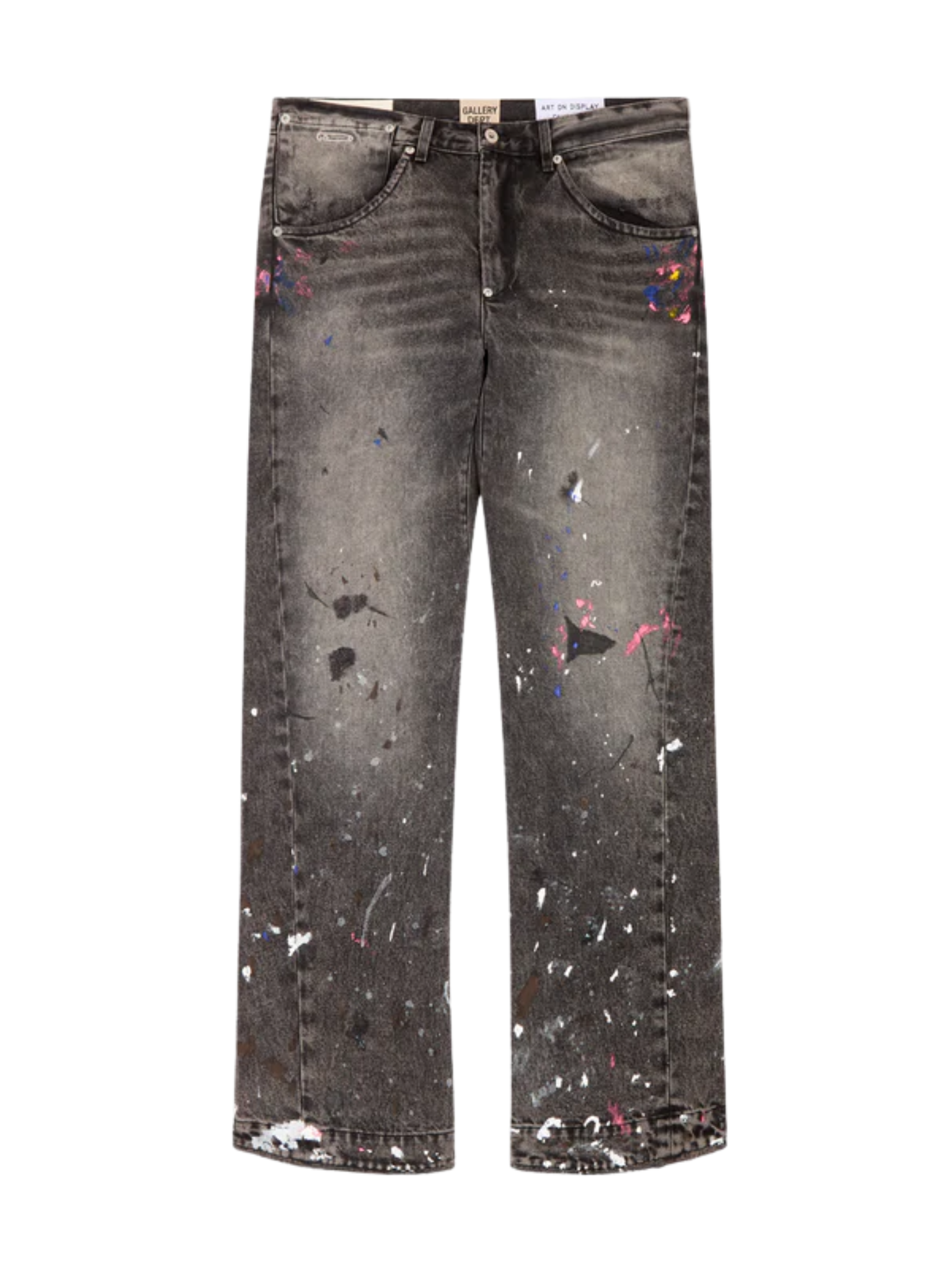 GALLERY DEPT. Zip Denim Jeans Black/Paint