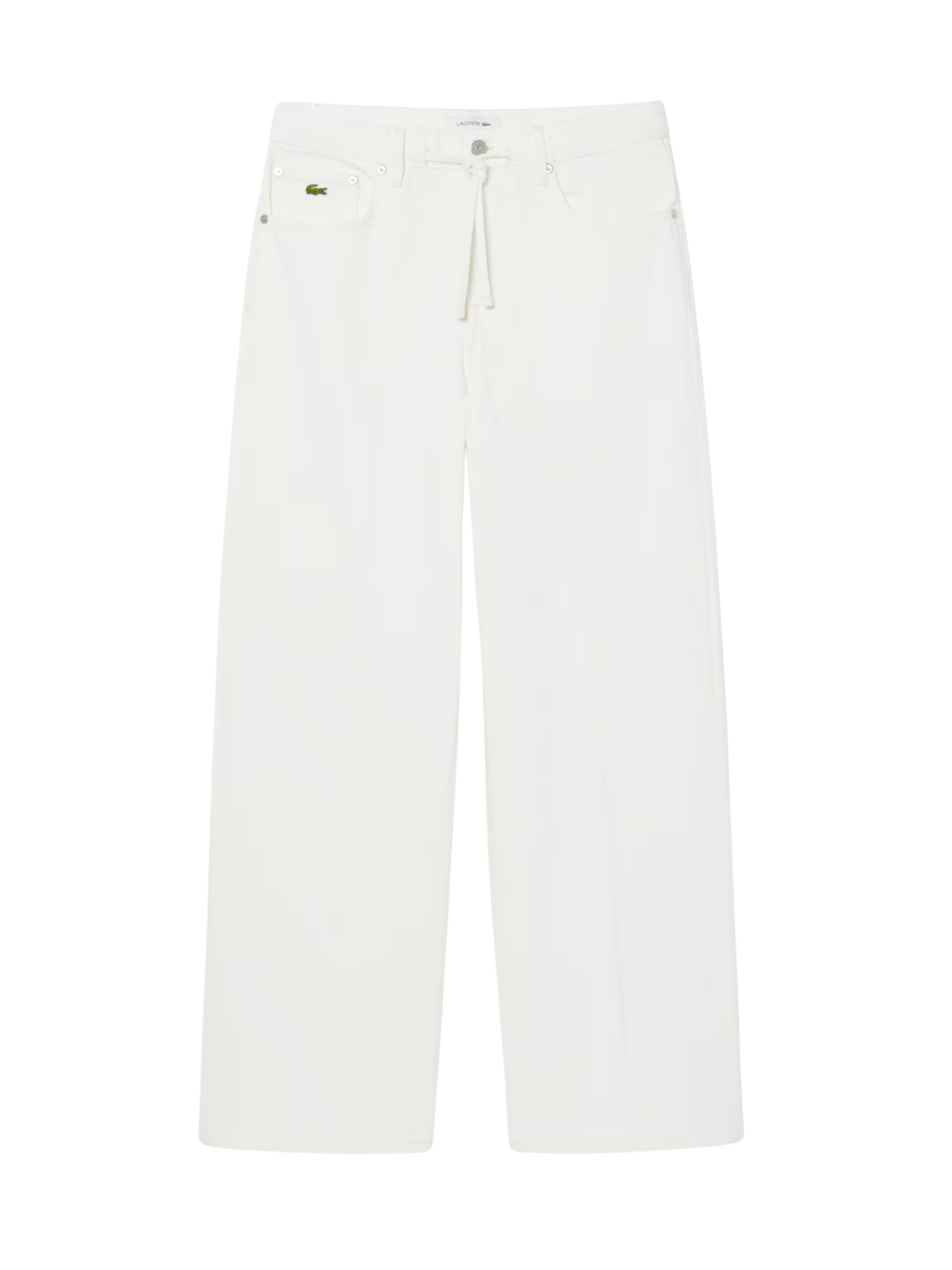 LACOSTE WOMEN Wide Fit Denim Jeans White