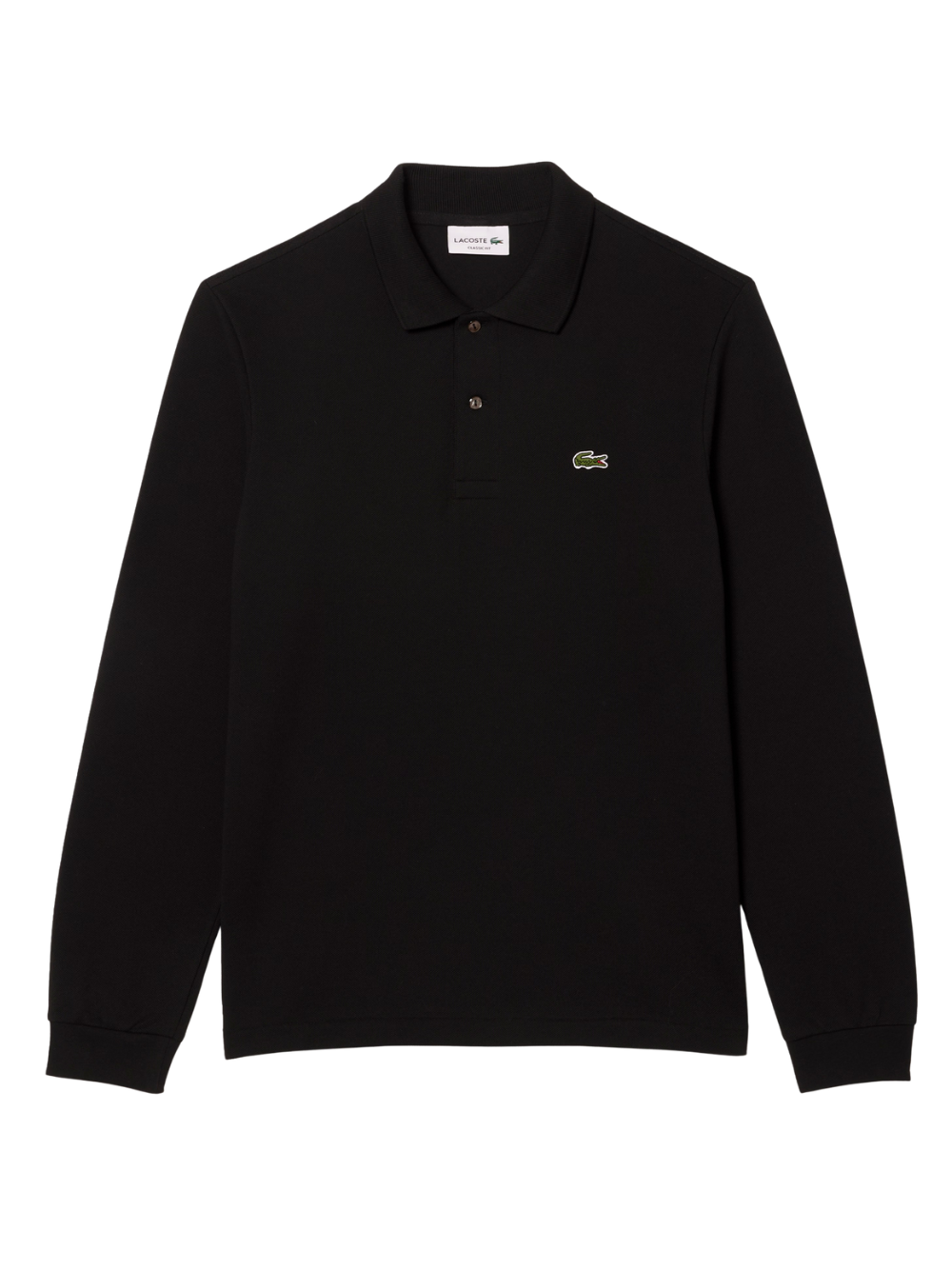LACOSTE Classic Fit Long Sleeved L.12.12 Polo Shirt Black
